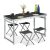 Kempingasztal Bőrönd asztal 4 szék összecsukható piknikre alumíniumból, vasból és MDF-ből