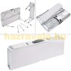 Suitcase table with 2 benches folding, adjustable height picnic table set white 90x60x55/62/70 cm