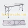 Suitcase table with 2 benches folding light picnic table set with aluminum frame 90x66x70 cm