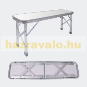   Bőrönd asztal 2 paddal összecsukható könnyű piknik asztal szett alumínium kerettel 90x66x70 cm