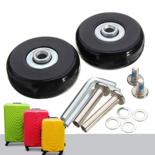 Suitcase spare wheel roller repair kit 2 pcs 50x18 bearing solid rubber replacement wheel