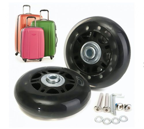 Suitcase spare wheel roller repair kit 2 pcs 70x28 bearing solid rubber replacement wheel