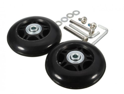 Suitcase spare wheel roller repair kit 2 pcs 75x22 bearing solid rubber replacement wheel