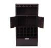 Wine cabinet 120x62x35 cm bar cabinet for 18 bottles bottle holder wood dark brown