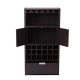 Wine cabinet 120x62x35 cm bar cabinet for 18 bottles bottle holder wood dark brown