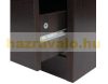 Wine cabinet 120x62x35 cm bar cabinet for 18 bottles bottle holder wood dark brown