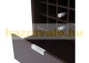 Wine cabinet 120x62x35 cm bar cabinet for 18 bottles bottle holder wood dark brown