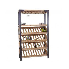   Borállvány 189x114x39 cm palackállvány palacktartó bárszekrény 40 palack számára