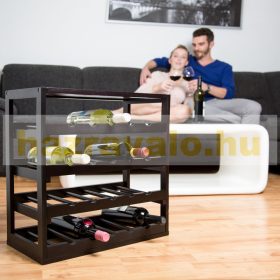   Fa bortartó 52x52x25 cm bortartó állvány 20 palack bor számára palacktartó