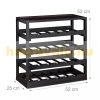 Wooden wine rack 52x52x25 cm wine rack for 20 bottles of wine bottle holder