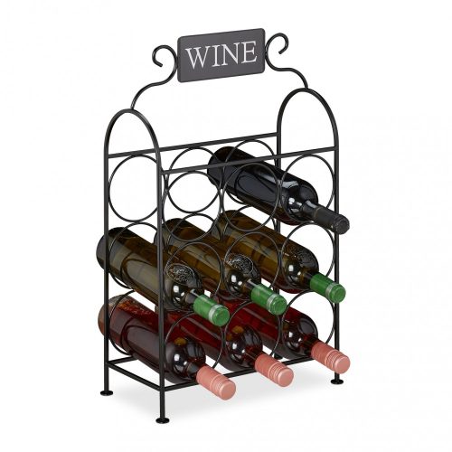 Metal wine rack 55x34x17 cm wine rack for 9 bottles of wine bottle holder