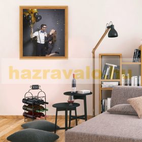   Fém bortartó 55x34x17 cm bortartó állvány 9 palack bor számára palacktartó