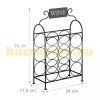 Metal wine rack 55x34x17 cm wine rack for 9 bottles of wine bottle holder