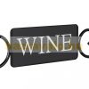 Metal wine rack 55x34x17 cm wine rack for 9 bottles of wine bottle holder