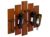 Wine rack wall rack bottle holder 60x60x12 cm wood metal for 5 bottles 