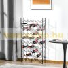 Wine rack wall-mounted metal wine rack for 60 bottles of wine, black bottle holder