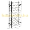 Wine rack wall-mounted metal wine rack for 60 bottles of wine, black bottle holder