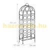 Metal wine rack 83x34x17 cm wine rack for 20 bottles of wine bottle rack