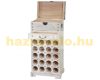 Wine bottle rack for 20 bottles 94x48x31 cm vintage style wine rack white