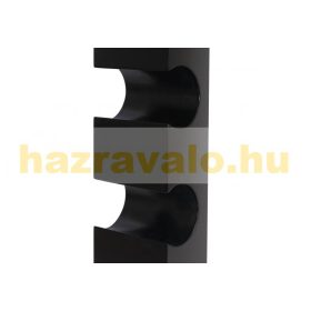   Borállvány 99x13x9 cm palacktartó fali állvány 5 palack számára fekete