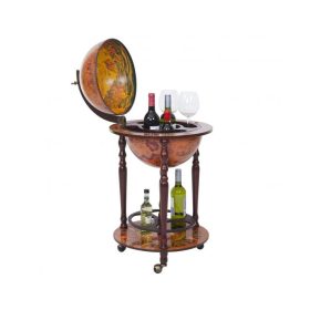   Minibár házi bár borállvány földgömb alakú kerekekkel ellátott antik hatású italpolc