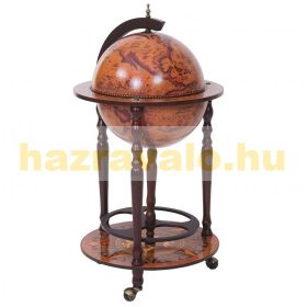   Minibár házi bár borállvány földgömb alakú kerekekkel ellátott antik hatású italpolc