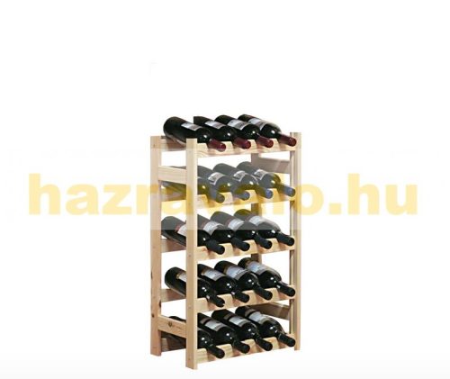 Wine shelf natural wood shelf system for 20 bottles