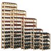 Wine shelf natural wood shelf system for 20 bottles