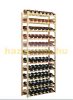 Wine shelf natural wood shelf system for 20 bottles