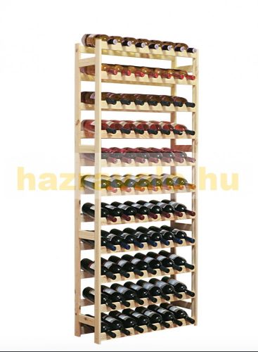 Wine shelf natural wood shelf system for 77 bottles