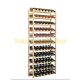 Wine shelf natural wood shelf system for 77 bottles