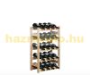 Wine shelf natural wood shelf system for 77 bottles