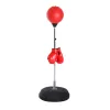 Boxzsák 126-144 cm boxkesztyűvel, boxlabdával, állítható magasságú piros