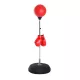 Boxzsák 126-144 cm boxkesztyűvel, boxlabdával, állítható magasságú piros
