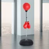 Boxzsák 126-144 cm boxkesztyűvel, boxlabdával, állítható magasságú piros
