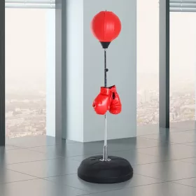   Boxzsák 126-144 cm boxkesztyűvel, boxlabdával, állítható magasságú piros