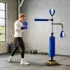 Állítható boxállvány 140–205 cm két Speedball labdával, forgó reflexrúddal és rúgópárnával kék 
