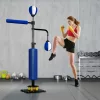 Állítható boxállvány 140–205 cm két Speedball labdával, forgó reflexrúddal és rúgópárnával kék 
