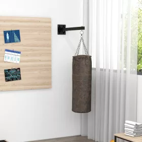   Falra szerelhető boxzsák tartókonzol állítható dőlésszöggel, masszív acél kivitelben max. 100 kg, fekete