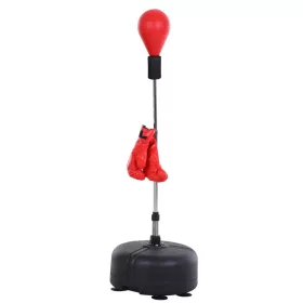   Álló boxlabda szett állítható box edzőszett 136-154 cm 1 pár kesztyűvel ökölvívó edzőkészlet