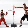 Álló boxlabda szett állítható box edzőszett 136-154 cm 1 pár kesztyűvel ökölvívó edzőkészlet