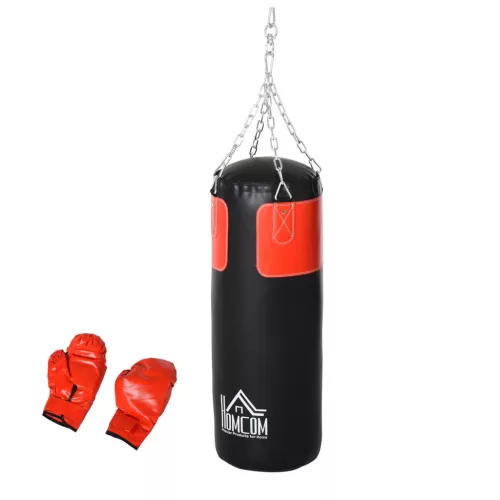 Függeszthető boxzsák szett 16 kg boxkesztyűkkel, felnőtteknek és fiataloknak