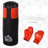 Függeszthető boxzsák szett 16 kg boxkesztyűkkel, felnőtteknek és fiataloknak