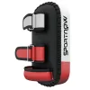 Rúgópajzs Muay Thai és kick-box edzőpárna, 8 cm vastag ütéscsillapító réteggel 38x20x18 cm, fekete/piros/fehér