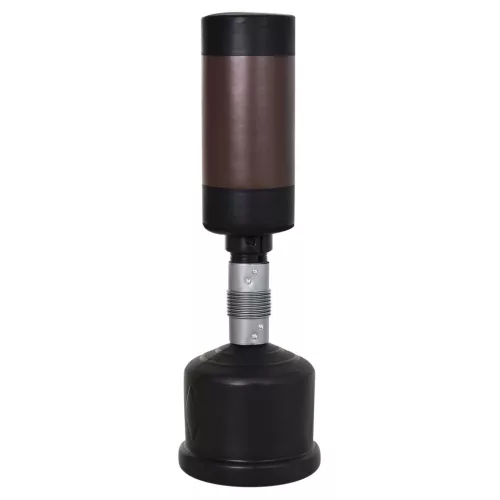 Álló boxbábu állítható magasságú stand boxzsák 158–186 cm fekete–barna