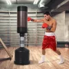 Álló boxbábu állítható magasságú stand boxzsák 158–186 cm fekete–barna