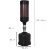 Álló boxbábu állítható magasságú stand boxzsák 158–186 cm fekete–barna