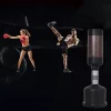 Álló boxbábu állítható magasságú stand boxzsák 158–186 cm fekete–barna