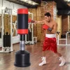 Boxzsák állítható magasságú, szabadon álló boxzsák rugós mechanizmussal piros-fekete