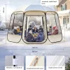 Átlátszó pop-up buboréksátor 366 × 345 × 220 cm 10–12 személyes panoráma kempingsátor 540°-os kilátással